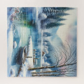 Winterliches Seebild-Puzzle Puzzle (Horizontal)