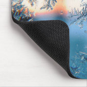 Winterliches Sonnenlicht durch gefrorene Eiskrista Mousepad (Ecke)