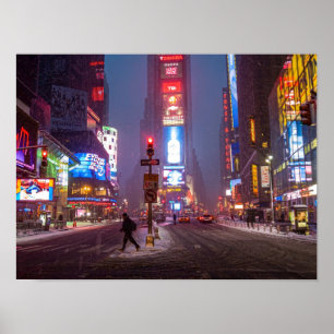 Winterliches Times Square Poster