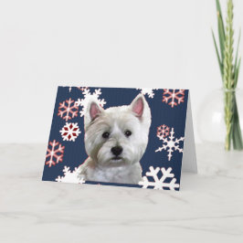 WINTERLICHES WESTIE FEIERTAGSKARTE