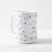Winterliches Zweigmuster | Minimaler Kiefernzweig  Kaffeetasse (Vorderseite Links)