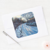 Winterlicht Quadratischer Aufkleber (Umschlag)