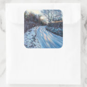 Winterlicht Quadratischer Aufkleber (Tasche)