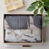 WINTERLIEBE VÖGEL IM SCHNEE Schwarz-weiß Seidenpapier (Geschenk)