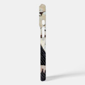 WINTERLIEBE VÖGEL IM SCHNEE Schwarz-Weiß Zeichnend Case-Mate iPhone Hülle (Rückseite / Links)