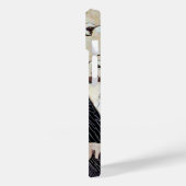 WINTERLIEBE VÖGEL IM SCHNEE Schwarz-Weiß Zeichnend Case-Mate iPhone Hülle (Rückseite / Links)