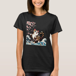 Winterliebhaber Vintage Kitten Traditionelle Japan T-Shirt