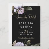 Winterlila-Blume - Hochzeit Save the Date (Vorderseite)