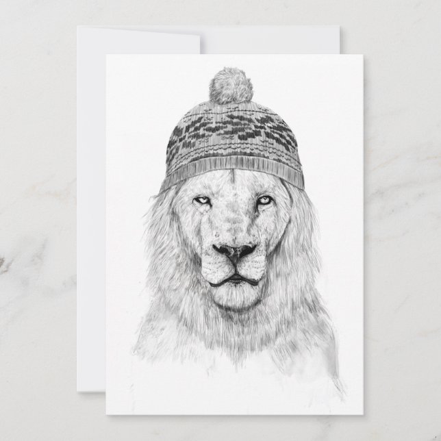 Winterlion (bw. (Vorderseite)