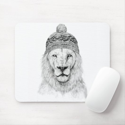 Winterlion (bw. mousepad (Mit Mouse)