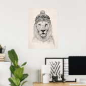 Winterlion (bw. poster (Heimbüro)