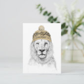 Winterlion Postkarte (Stehend Vorderseite)