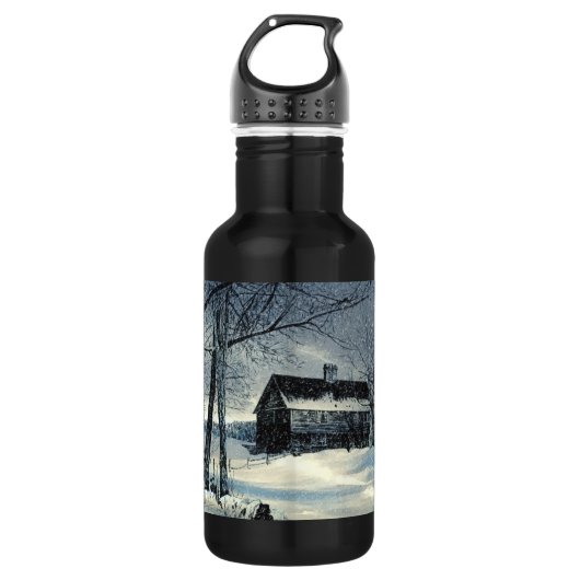 Winterlodge Edelstahlflasche (Vorderseite)