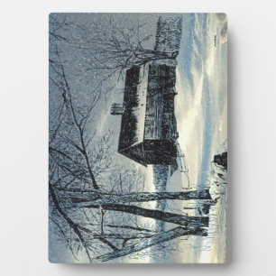 Winterlodge Fotoplatte