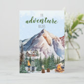 Winterlodge im Alpenraum Erlebnis Gestern Einladung (Stehend Vorderseite)