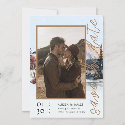 Winterlodge im Alpenraum Erlebnis Gestern Einladung (Rückseite)