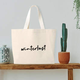 Winterlust | Winter Modernes Minimalistisches Weih Jumbo Stoffbeutel