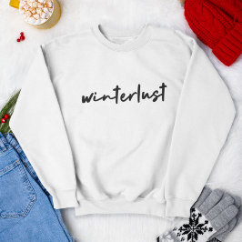 Winterlust | Winter Modernes Minimalistisches Weih Sweatshirt
