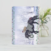 Wintermädchen auf Weihnachtskarte (Stehend Vorderseite)