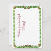 Wintermädchen auf Weihnachtskarte (Rückseite)