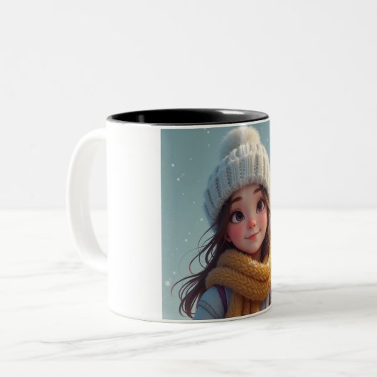 Wintermädchen Tasse (Vorderseite Links)