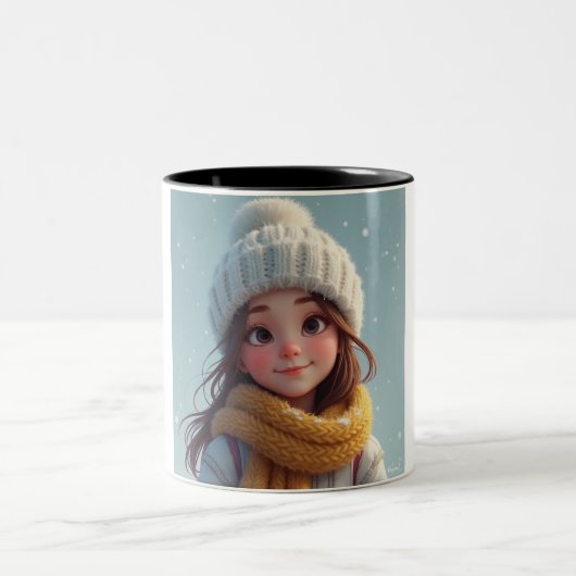 Wintermädchen Tasse (Mittel)