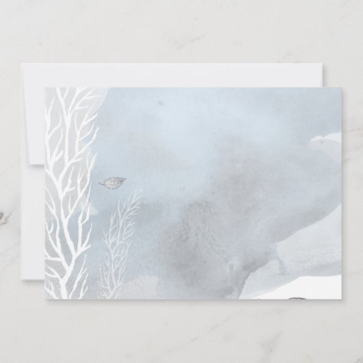 Wintermagie Aquarelltafel Fotokarte Einladung (Rückseite)