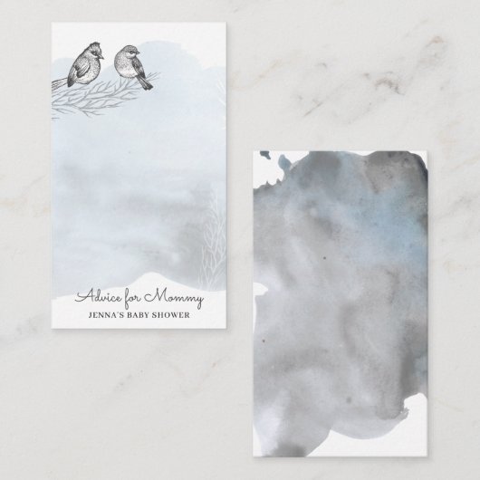 Wintermagie | Babyduschratenkarte Begleitkarte (Vorne/Hinten)