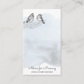 Wintermagie | Babyduschratenkarte Begleitkarte (Vorderseite)