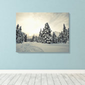 Wintermagie Leinwanddruck (Insitu (Holzboden))