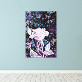 Wintermalerei Rose und Schmetterlinge Leinwand dru (Insitu (Holzboden))