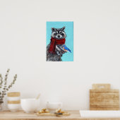 Wintermarathon mit Bluebird Poster (Küche)