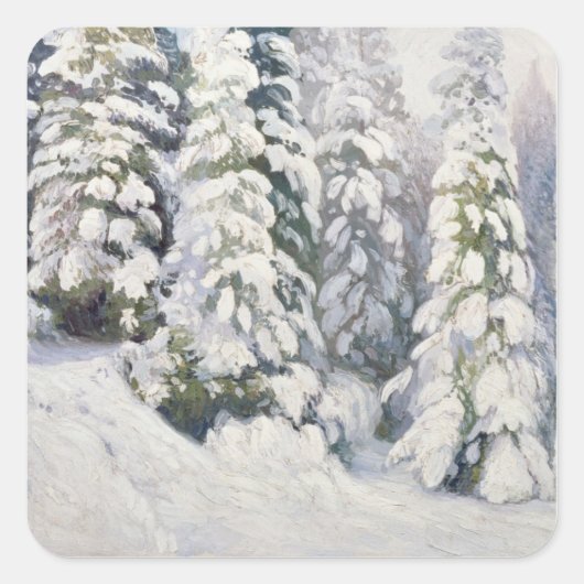 Wintermärchen 1913 quadratischer aufkleber (Vorderseite)
