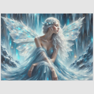 Wintermärchen-Dekopapier für Eisflügel der Verzaub Seidenpapier