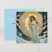 Wintermärchen - künstlerisch feiertagskarte (Vorne/Hinten)