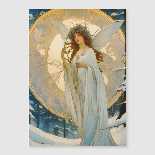 Wintermärchen - künstlerische Magnetkarte (Vorderseite)