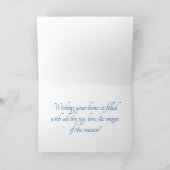 Wintermärchen mit Pferd Feiertagskarte (Innenseite)