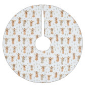 Wintermärchen neutrale Farben Baumrock Polyester Weihnachtsbaumdecke (Vorderseite)