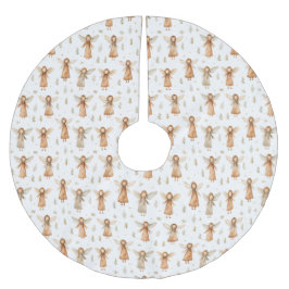 Wintermärchen neutrale Farben Baumrock Polyester Weihnachtsbaumdecke