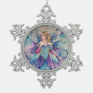 Wintermärchen-Schneeflocken Schneeflocken Zinn-Ornament