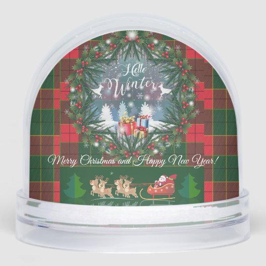 Wintermärchen Tale Santa Fantasy Schneewald Schneekugeln (Vorderseite)