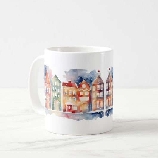 Wintermärchen: Tasse des künstlichen Kaffees mit H (Vorderseite Links)