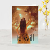 Wintermärchenland, ist es das beste Jahr Karte (Gelbe Blume)