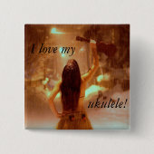 Wintermärchenland, meine i-Liebe, Ukulele! Button (Vorderseite)