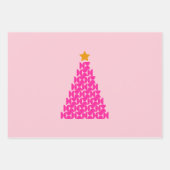 Wintermarkt 09 Preppy Pink Weihnachtsbaum Geschenkpapier Set (Vorderseite 3)