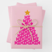 Wintermarkt 09 Preppy Pink Weihnachtsbaum Geschenkpapier Set (Beispiel)