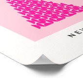 Wintermarkt 09 Preppy Pink Weihnachtsbaum Poster (Ecke)