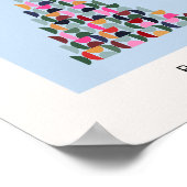 Wintermarkt 10 farbenfroher Weihnachtsbaum Poster (Ecke)