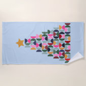 Wintermarkt 10 farbenfroher Weihnachtsbaum Strandtuch (Vorderseite)