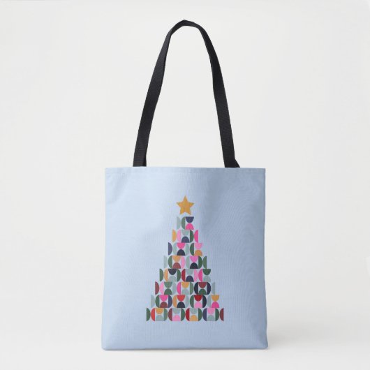 Wintermarkt 10 farbenfroher Weihnachtsbaum Tasche (Vorderseite)
